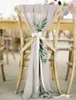 Image réelle 30D chaise en mousseline de soie dos ceintures occasion formelle chaise de mariage ceintures chaise de fête couvre livraison gratuite