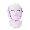 LM001 MOQ 1 PC 7 LED-verlichting Photon Therapie Schoonheid PDT Machine Huidverjonging LED Facial Neck Masker met Microcurrent voor Huid Whitening