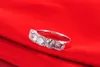 Jóias de prata esterlina 2.5ct 5 pedras nscd anel de diamante para mulheres 18k branco banhado a ouro aniversário anel de qualidade de qualidade luxo anel vintage