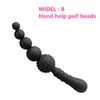 Nuovi 3 stili Manuale Black Big Pull perline anale Silicone Dildo Double Head Butt Cuppone Sex Toys per gay Men2240288