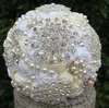 Bouquets de mariée en satin, fournitures de mariage, fleurs artificielles, perles et strass, 15 Bouquets de Quinceanera W2308482125