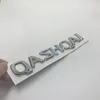 3D -bokstäver Emblem Badge Car Tailgate Sticker för Nissan Qashqai Logo Chrome Silver bakre typskylt Deca235e