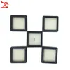 80PCS Plastikowe kwadratowe luźne diamentowe pudełko na opakowanie Białe klejnot klejnot czarna pamięć piankowa PICE PLAKS WIENDANC