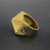 Män Punk Egyptisk Pyramid Ring Mode Hiphop Smycken Guld Färg Charm Legering Metall Ringar Kvinnor