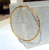 Europe oss nya rena riktiga 24k Yellow Gold Hoop örhängen Perfekt Big Circle Earrings 6G17935046323