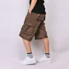 Wholesale-新しい到着メンズカーゴショーツプラスサイズ30-44マンマルチポケットブランドの服を着た陸軍のショートパンツを着用