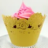 Ślub Favors Shell Laser Cut Lace Cream Cup Cup Cupper Cupcake Wrappers na Wesel Birthday Party Decoration 12 pc za dużo