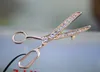 Fashion Unisex Mini Gold Plated Rhinestone Scissors Brooch Pin Gift Costume Accessaries Jewelry for women gift