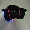 Unisex Caps Moda LED Lighted Glow Club Party Czarny Tkanina Kapelusz Baseball Capluminous Cap Turystyka Topi Cap