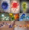 Colored Lamps Plate Arts for Home Decoration Contemporary Fixtures Murano Flower Glass Hanging Plates Wall Art