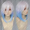 100 brandneues hochwertiges Modebild Full Lace Wigsgt Short Cosplay gegen Home Kaito Bruder Blue gedreht Alice Wig W012886417