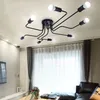 Personality ceiling lamp light ceiling chandeliers led long iron chandelier,bedroom lamp living room decoration, lamp customization