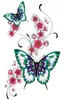 tatoo imperméable autocollants temporaires pour dame femmes papillon conception de la fleur grand bras autocollant de tatouage Livraison gratuite