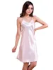 2017 senhoras sleepwear singlet dress sleepshirts vestidos pjs curto sexy luxo sólida noiva 2 pçs / lote # 4031