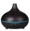 Air Humidifier Essential Oil Diffuser Aroma Lamp Aromatherapy Electric Aroma Diffuser Mist Maker for Home-Wood