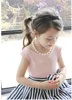 Set di braccialetti con collana di perle coreane per bambini Neonate Set di gioielli con grandi perline esagerate Regali per bambini di colore bianco Commercio all'ingrosso