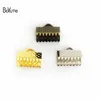 BoYuTe 200pcs 7 Sizes Ribbon Cord End Clamps Cap Crimps Beads Clips, Buckle, Fasteners, Clasp Diy Jewelry Findings components