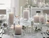 Kare berrak kristal mum tutucu şamdanlar akrilik çay ışık mum tutucuları düğün Noel partisi diy dekorasyon iyilikleri hediye