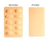 10 Stück weiche, echte Hautgefühl-Silikon-Permanent-Make-up-3D-Lippen-Übungshaut, 24 x 14,5 cm