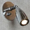 Lâmpadas Topoch Direcional Recessed Sconce Luzes 3W LED Lâmpada com driver de interruptor onoff dentro da parede AC100240V DC 12V 24V Chrome Finis