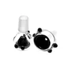 Bubble Head Glass Bowl for Hookah - Fits 14mm and 18mm Male Joints, Black Funnel Bowls