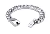 Pure Titanium Jewelry Men Fashion Curb Cuban Link Chain Bracelets High Polished Wristbands Bangle Pulseras Brace lace 20cm & 22cm 275C