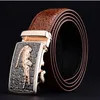 New fashion new automatic belt buckle belt J selling men's leather crocodile male belt size 110-125mm 273g