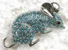 Gros souris souris strass broche broches C101940