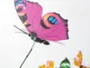 Artifical Butterfly-inzet met lange stengel, 25 stks een set, gebruikt in tuinieren en indoor plantendecoraties