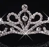 Niñas Coronas con Rhinestones Joyas de boda Papeles nupciales Fiesta de cumpleaños Pagina Pago CRYSTAL TIARAS ACCESORIOS DE BODA # BW-T023