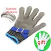 Fingerless Handskar Hela Cut Proof Stab Anticutting Resistant rostfritt stål Metallnät Butcher High Performance Protect WIR7199313