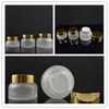 15g High quality Oblique frosted cream jar Match gold aluminum cap,30g glass cosmetic jar,50g glass jar or cream container fast F2017845