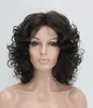 free shipping beautiful fashion Hivision New cute cosplay Dark Chocolate curly short women' full wig