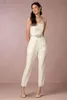 Jumpsuit bruidsmeisje jurken voor bruiloft gasten jurken 2018 halter v-hals strapless prom jurken lange avond feestjes broek pant op maat gemaakt