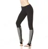 Dry Fit Yoga Stirrup Pant Super Stretchy Skinny Fitness Gym Running Tights High midje Sports Leggings Gray Svarning Black Women