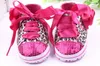 Scarpe per neonate per bambini Scarpe in cotone con paillettes leopardate floreali per bambini con suola morbida G295
