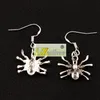 Crawling Spider Dangle Kroonluchter Oorbellen 925 Silver Fish Ear Hook 40pairs / partij E037 19.4x29mm