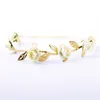 Baby Hair Accessories Cute Newborn Baby Girls Headband Toddler Elastic Gold Leaf Rose Floral Hairband Accessories Party Flower Headband