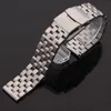 Nueva correa de reloj mate de acero inoxidable 18 mm 20 mm 22 mm 24 mm 26 mm Relojes de moda correa de plata con despliegue de hebilla plegable de seguridad