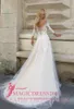 Oksana Mukha 2019結婚式のドレスAラインオフショルダーの錯覚ボディス長袖の著しい装飾ビンテージの結婚式のパーティーブライダルガウン