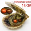 Ostriche di perle d'amore all'ingrosso 6-7mm perle d'acqua dolce rotonde di vari colori in ostriche fresche con confezionamento sottovuoto