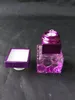 Petite boîte multicolore d'accessoires de bongs en verre de lampe à alcool, accessoires de bongs en verre en gros, narguilé en verre, pipe à eau sans fumée shippi