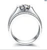 Luxe trouwring 1 karaats kussen geslepen Sona synthetische diamant Verlovings- of trouwringen voor mannen 925 sterling zilver Promise Ring That Nev