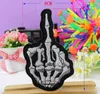 Iron On Patches DIY Embroidered Patch sticker For Clothing clothes Fabric Badges Sewing skull finger design3421