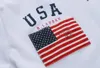 Active Classic Men Fashion USA Flag Print Casual T-shirt z dużym koniem Summer Fitness Męskie T Shirt Size S-XXL Męskie Koszulki Biały