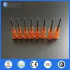 VMATIC Industrial Tips 15g Dispensing Needles Amber Color Lim Dispensing Blunt Needle 1/2 tum 100pcs