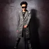 long jacket pants boy singer male suits stage costume 2 pieces sets dancer performance dress show nightclub bar ds clothes Blazer Slim wear