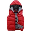 Veste hommes sans manches Veste homme hommes hiver mode manteaux décontractés homme à capuche coton rembourré hommes gilet épaississement gilet