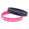 1PC No Needles or BP in This Arm Silicone Wristband Debossed Logo Soft And Flexible Adult Size 3 Colors