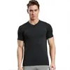 Fritidsporter T-tröja V Collar Kortärmad Fitness Fitness Uniform Running Training Clothes